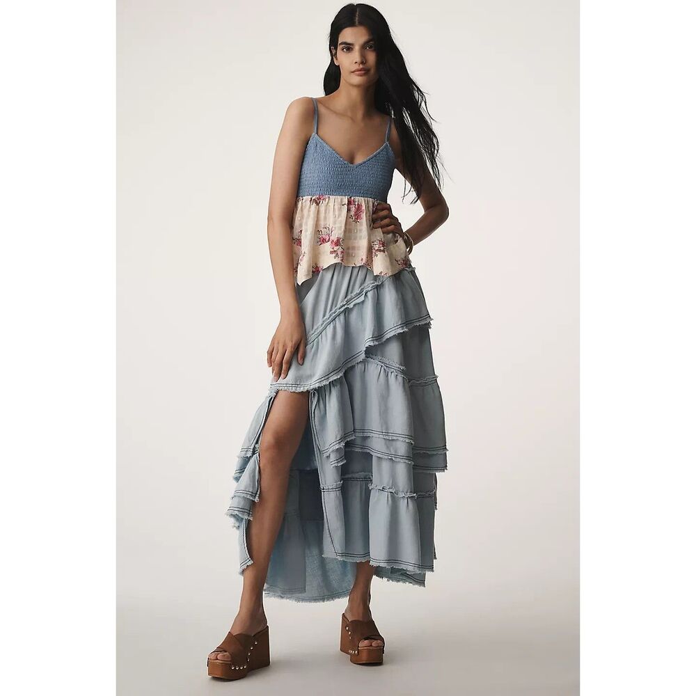 Anthropologie Pilcro Heritage Hanky-Hem Tank Cami Blouse Top Floral XS 280314